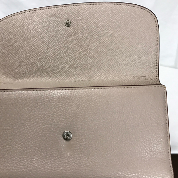 Coach Checkbook Wallet in Pebble Leather Taupe EUC - Picture 7 of 7